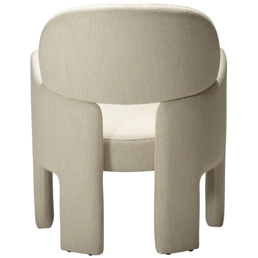 Aole Beige Bouclé Loungestoel Aole Beige Bouclé Loungestoel