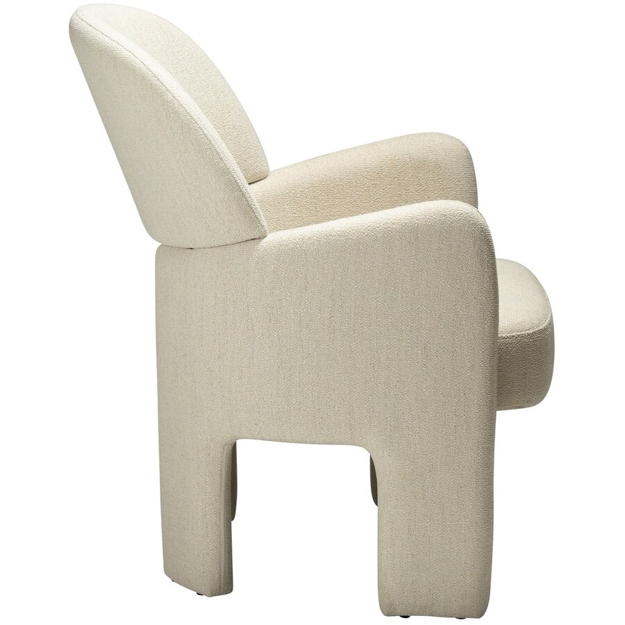 Aole Beige Bouclé Loungestoel Aole Beige Bouclé Loungestoel