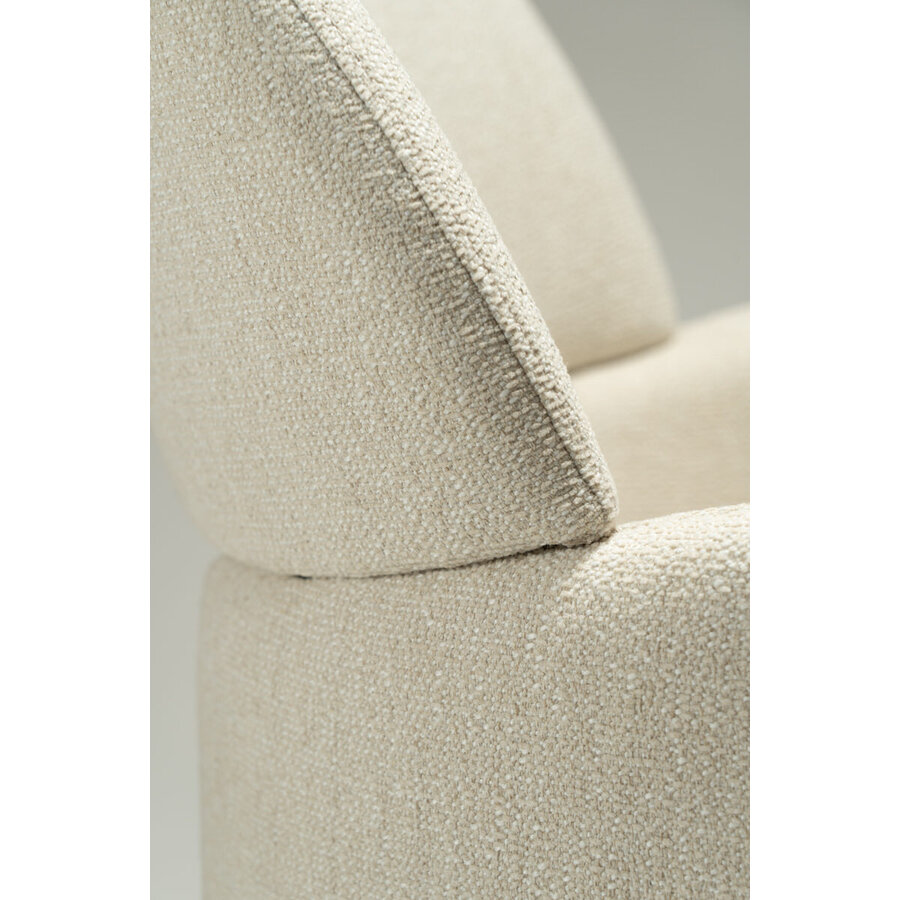 Aole Beige Bouclé Loungestoel Aole Beige Bouclé Loungestoel