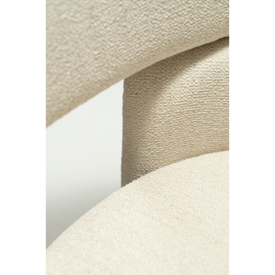 Aole Beige Bouclé Loungestoel Aole Beige Bouclé Loungestoel