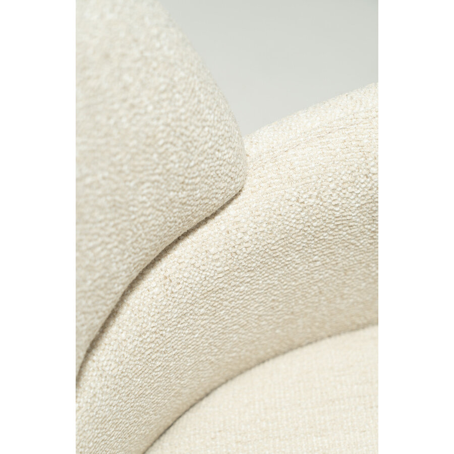 Aole Beige Bouclé Loungestoel Aole Beige Bouclé Loungestoel