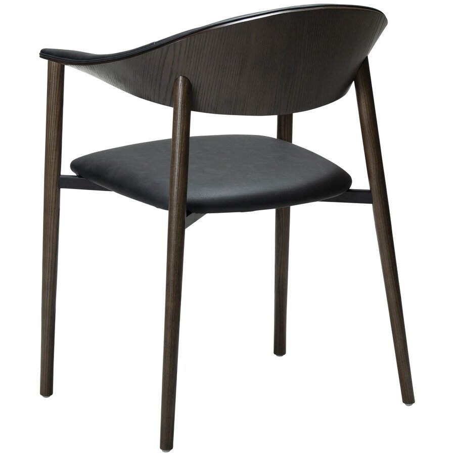 Ravish Armstoel Zwart Kunstleer/Mocha Essenhout Ravish Armstoel Zwart Kunstleer/Mocha Essenhout