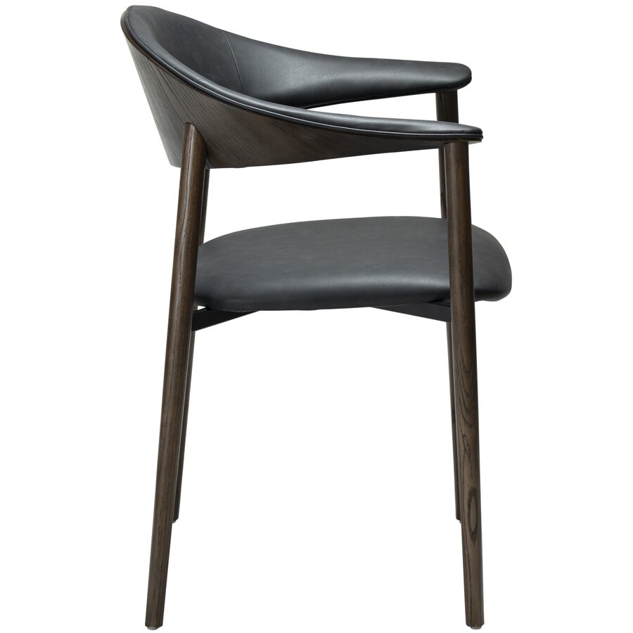 Ravish Armstoel Zwart Kunstleer/Mocha Essenhout Ravish Armstoel Zwart Kunstleer/Mocha Essenhout