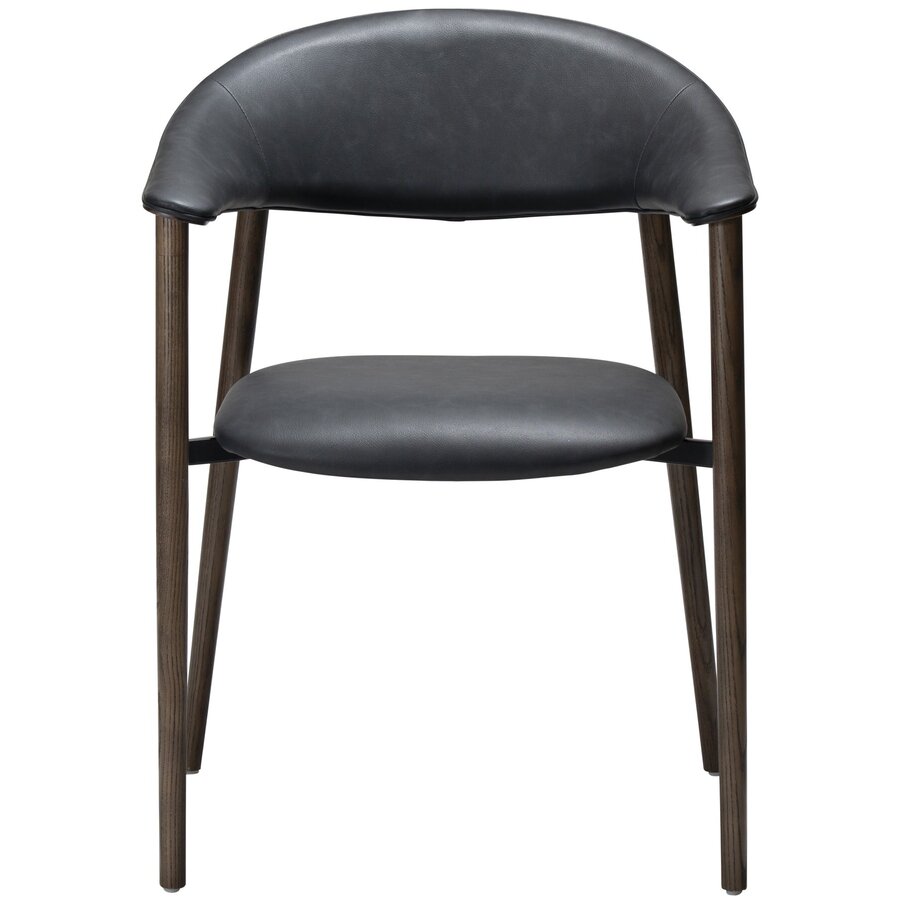 Ravish Armstoel Zwart Kunstleer/Mocha Essenhout Ravish Armstoel Zwart Kunstleer/Mocha Essenhout