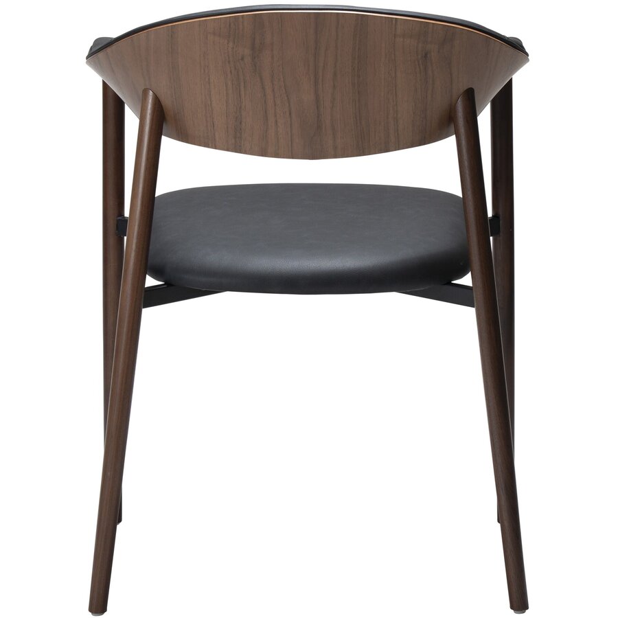 Ravish Armstoel Zwart Kunstleer/Walnoot Ravish Armstoel Zwart Kunstleer/Walnoot