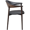 Ravish Armstoel Zwart Kunstleer/Walnoot Ravish Armstoel Zwart Kunstleer/Walnoot