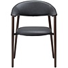 Ravish Armstoel Zwart Kunstleer/Walnoot Ravish Armstoel Zwart Kunstleer/Walnoot