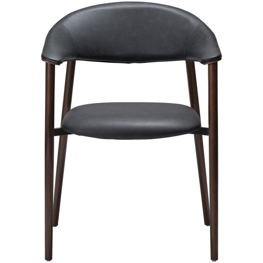 Ravish Armstoel Zwart Kunstleer/Walnoot Ravish Armstoel Zwart Kunstleer/Walnoot