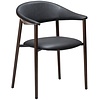 Ravish Armstoel Zwart Kunstleer/Walnoot Ravish Armstoel Zwart Kunstleer/Walnoot