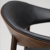 Ravish Armstoel Zwart Kunstleer/Walnoot Ravish Armstoel Zwart Kunstleer/Walnoot