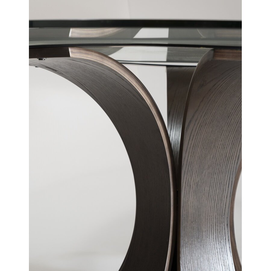 Epic Ronde Eettafel Glas / Mocha Essenhout Epic Ronde Eettafel Glas / Mocha Essenhout