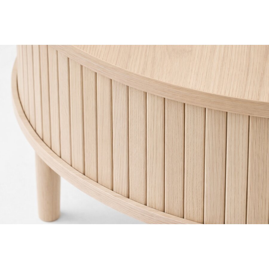 Meta Blank Eiken Salontafel Rond Ø85 cm Hygge Interiors Meta Blank Eiken Salontafel Rond Ø85 cm