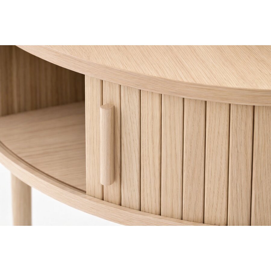 Meta Blank Eiken Salontafel Rond Ø85 cm Hygge Interiors Meta Blank Eiken Salontafel Rond Ø85 cm