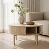 Meta Blank Eiken Salontafel Rond Ø85 cm Meta Blank Eiken Salontafel Rond Ø85 cm