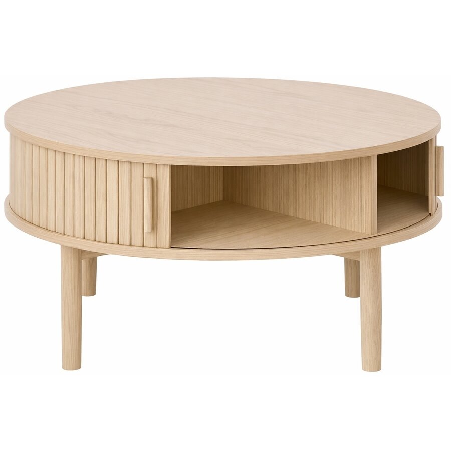 Meta Blank Eiken Salontafel Rond Ø85 cm Hygge Interiors Meta Blank Eiken Salontafel Rond Ø85 cm