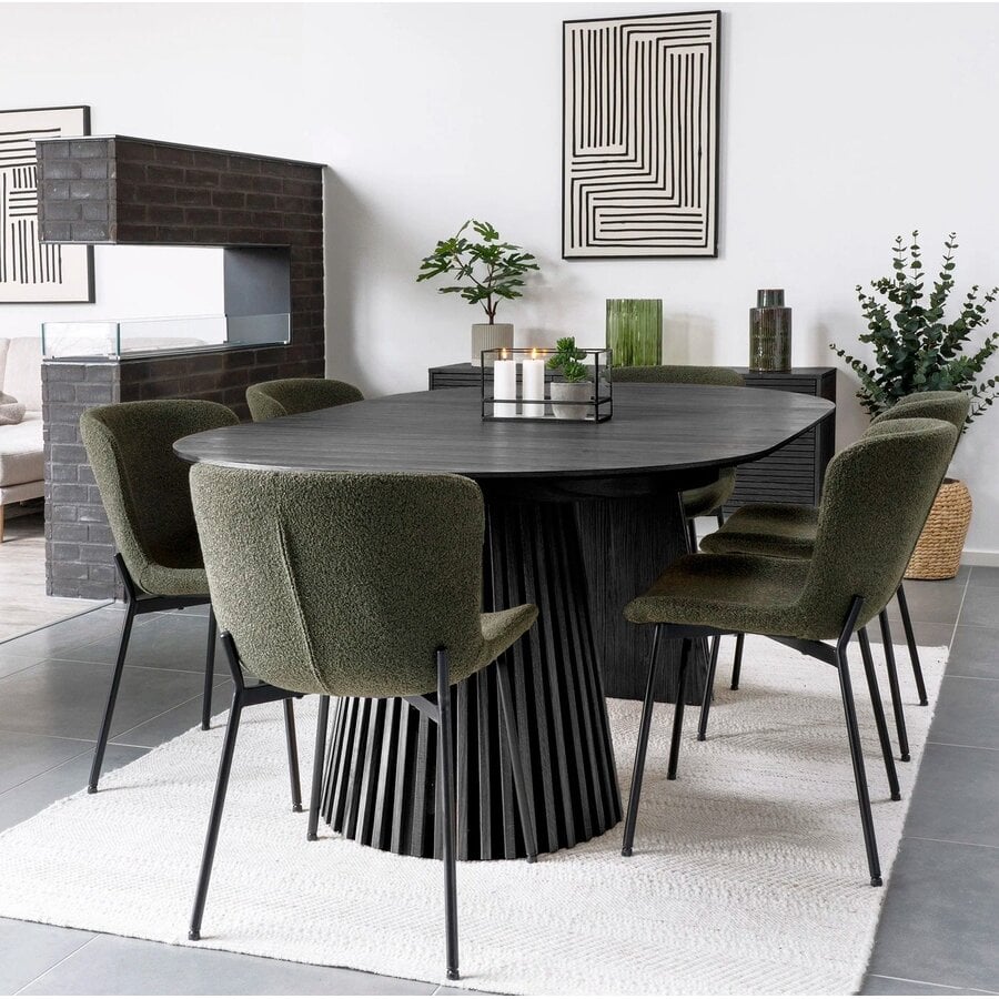 Osaka Zwart Eiken Eettafel Uitschuifbaar 200-250-300 cm Osaka Zwart Eiken Eettafel Uitschuifbaar 200-250-300 cm