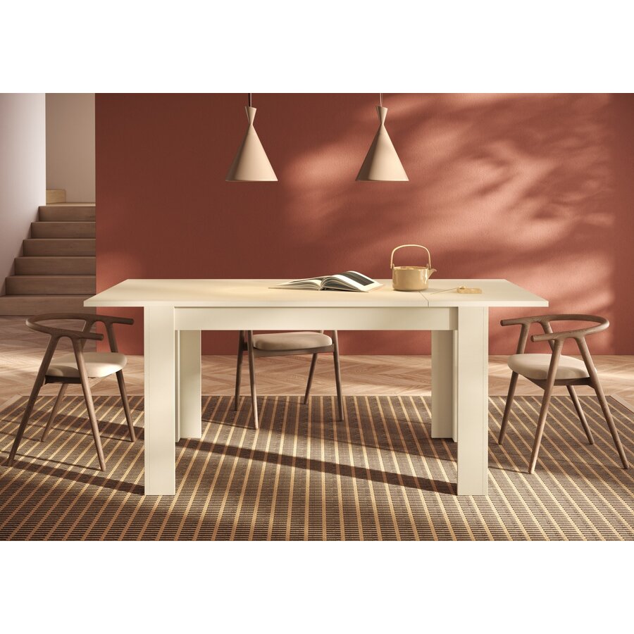 Adria 137+48 cm Talco Cashmere Uitschuifbaar Eettafel Benvenuto Design Adria 137+48 cm Talco Cashmere Uitschuifbaar Eettafel