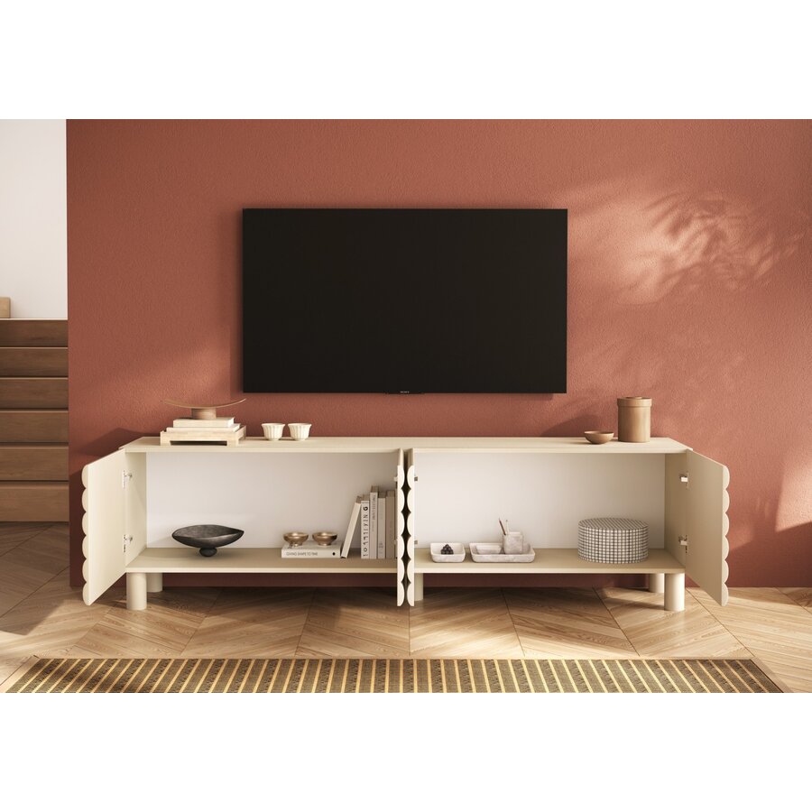 Benvenuto Design Adria Talco Cashmere TV Meubel met 4-Deuren