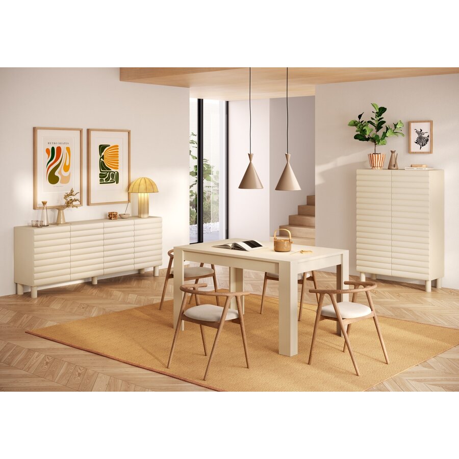 Adria Talco Cashmere Dressoir met 4-Deuren Benvenuto Design Adria Talco Cashmere Dressoir met 4-Deuren