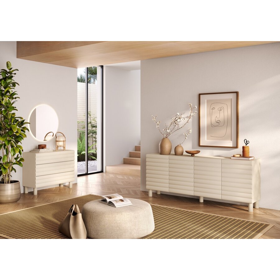 Adria Talco Cashmere Dressoir met 4-Deuren Benvenuto Design Adria Talco Cashmere Dressoir met 4-Deuren