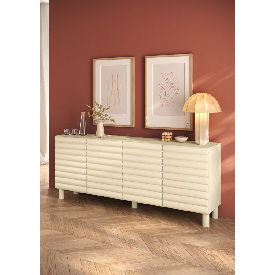 Adria Talco Cashmere Dressoir met 4-Deuren Benvenuto Design Adria Talco Cashmere Dressoir met 4-Deuren