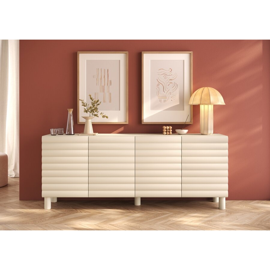 Adria Talco Cashmere Dressoir met 4-Deuren Benvenuto Design Adria Talco Cashmere Dressoir met 4-Deuren