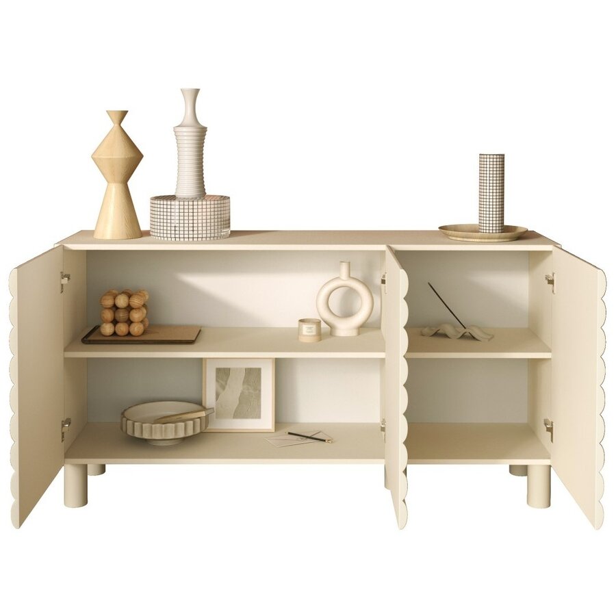 Adria Talco Cashmere Dressoir met 3-Deuren Benvenuto Design Adria Talco Cashmere Dressoir met 3-Deuren