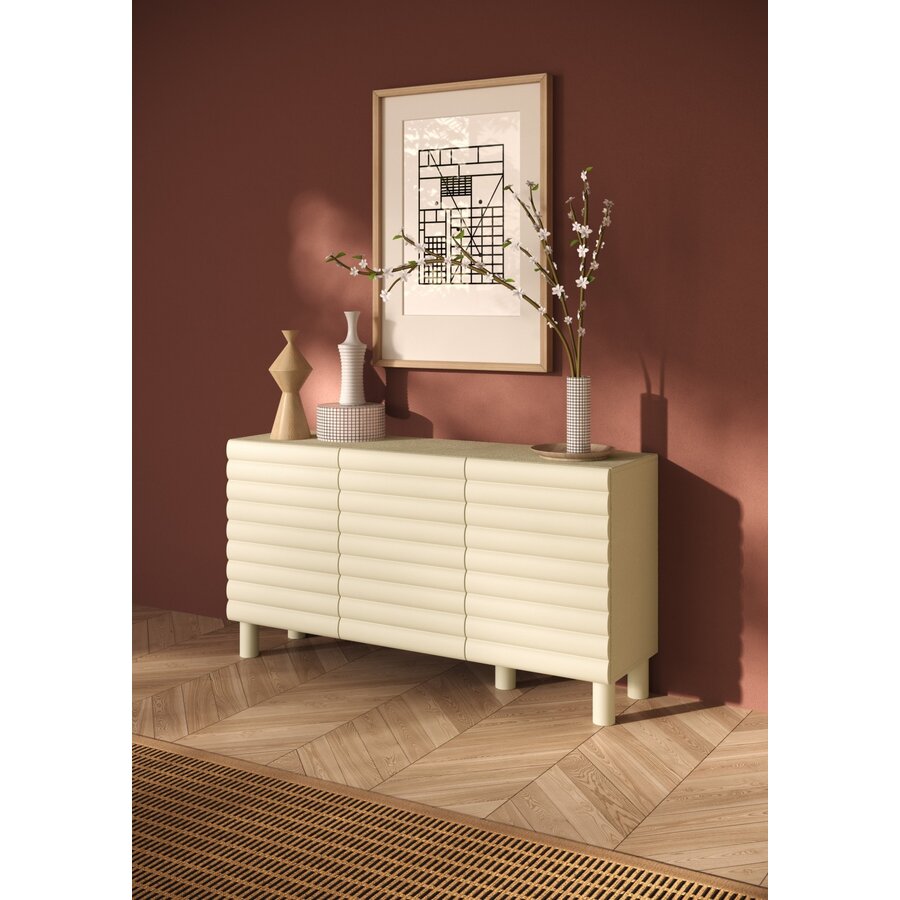 Adria Talco Cashmere Dressoir met 3-Deuren Benvenuto Design Adria Talco Cashmere Dressoir met 3-Deuren
