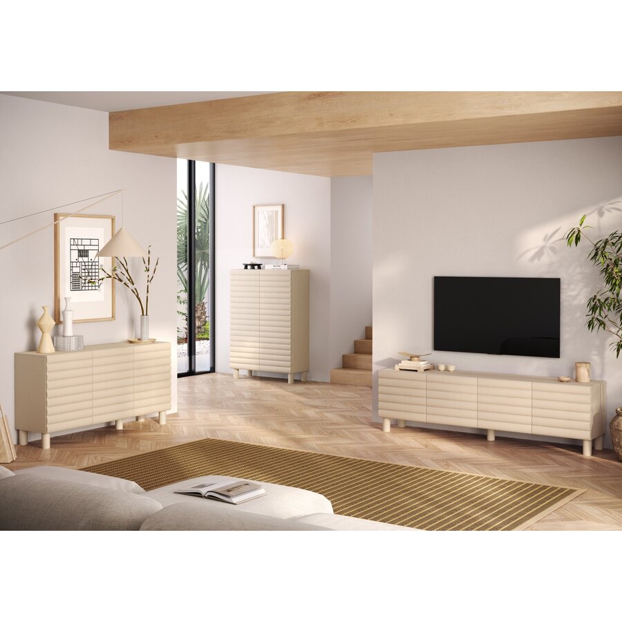 Benvenuto Design Adria Talco Cashmere TV Meubel met 4-Deuren