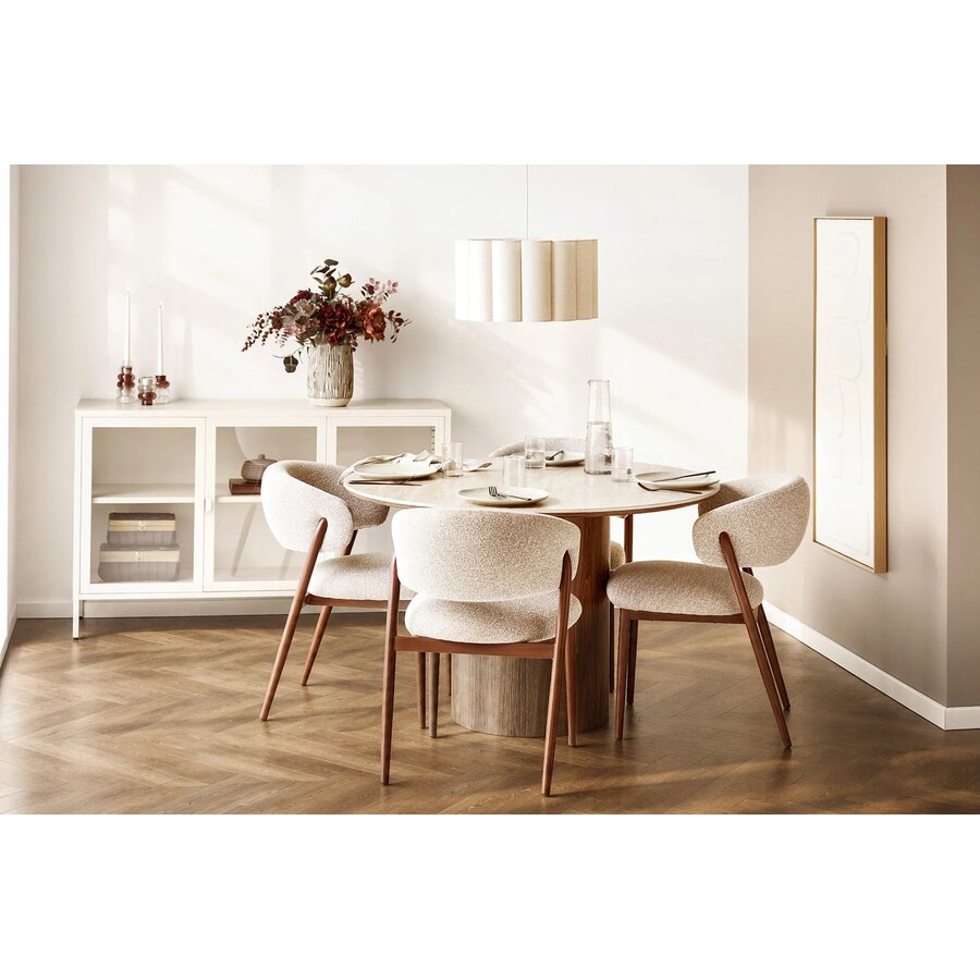 Brisbane Gebroken Wit / Glas Dressoir W140 cm House Nordic Brisbane Gebroken Wit / Glas Dressoir W140 cm