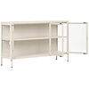 Brisbane Gebroken Wit / Glas Dressoir W140 cm Brisbane Gebroken Wit / Glas Dressoir W140 cm