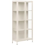 House Nordic Brisbane Gebroken Wit / Glas Vitrinekast H175 cm