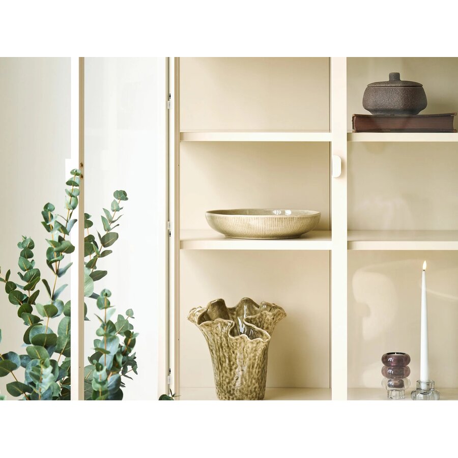 House Nordic Brisbane Gebroken Wit/Glas Vitrinekast 4-Deuren