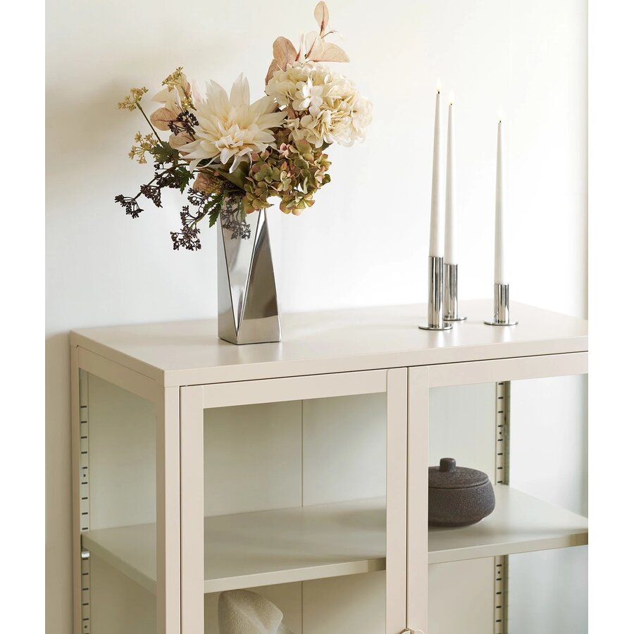 House Nordic Brisbane Gebroken Wit / Glas Vitrinekast H101 cm