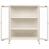 Brisbane Gebroken Wit / Glas Vitrinekast H101 cm