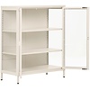 Brisbane Gebroken Wit / Glas Vitrinekast H101 cm