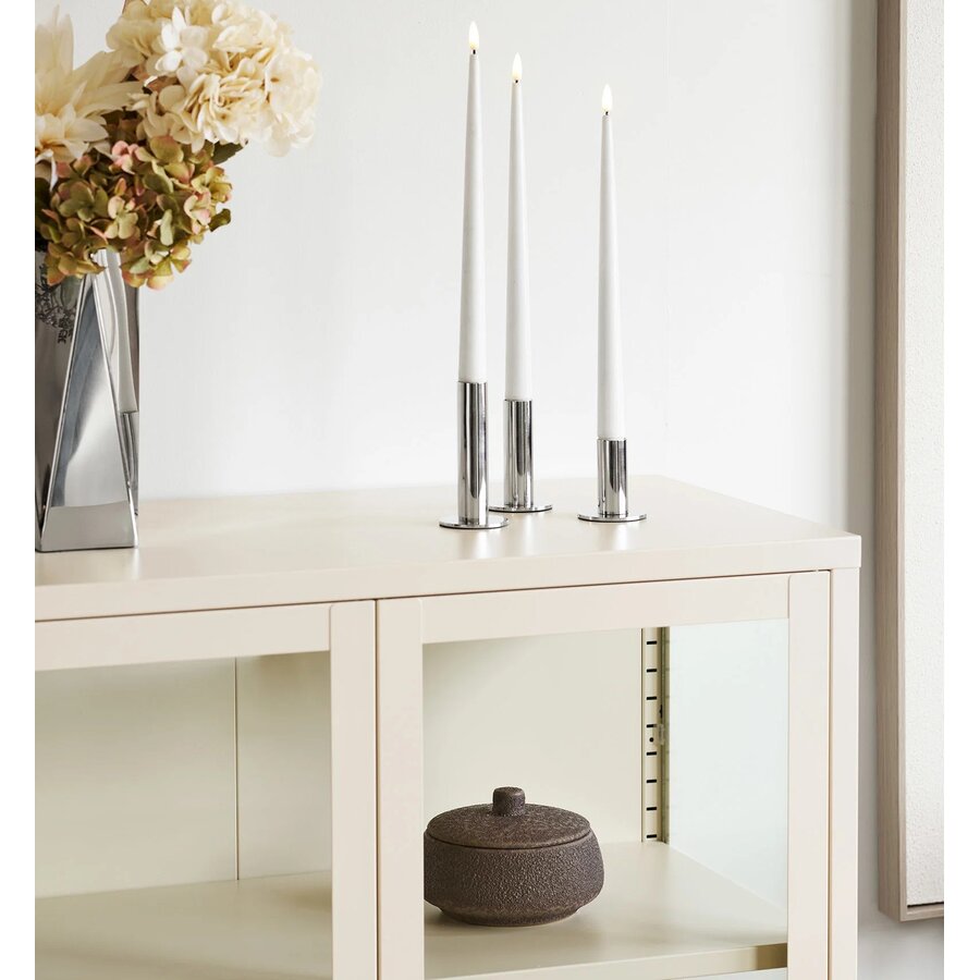House Nordic Brisbane Gebroken Wit / Glas Vitrinekast H101 cm