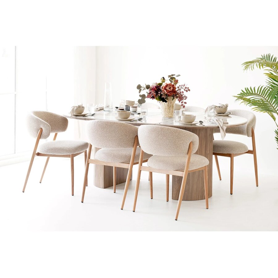 Athens Keramiek Eettafel Uitschuifbaar Ø120 - 200 cm House Nordic Athens Keramiek Eettafel Uitschuifbaar Ø120 - 200 cm