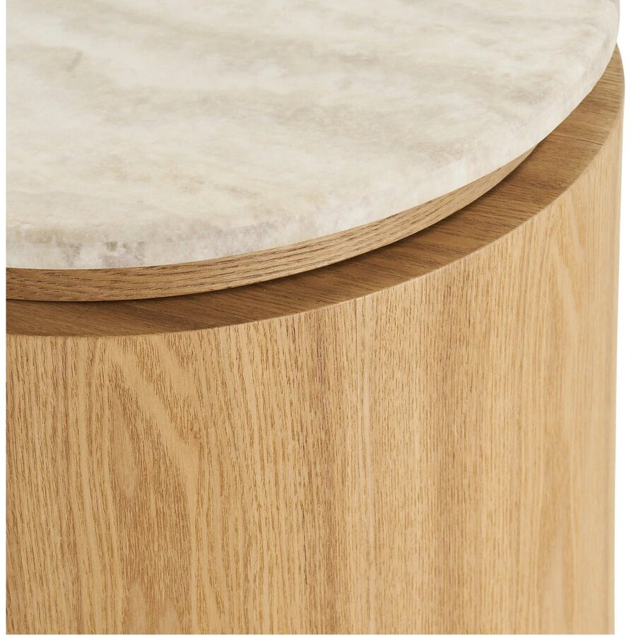 Larvik Graniet/Essenhout TV Meubel met 3-Deuren House Nordic Larvik Graniet/Essenhout TV Meubel met 3-Deuren