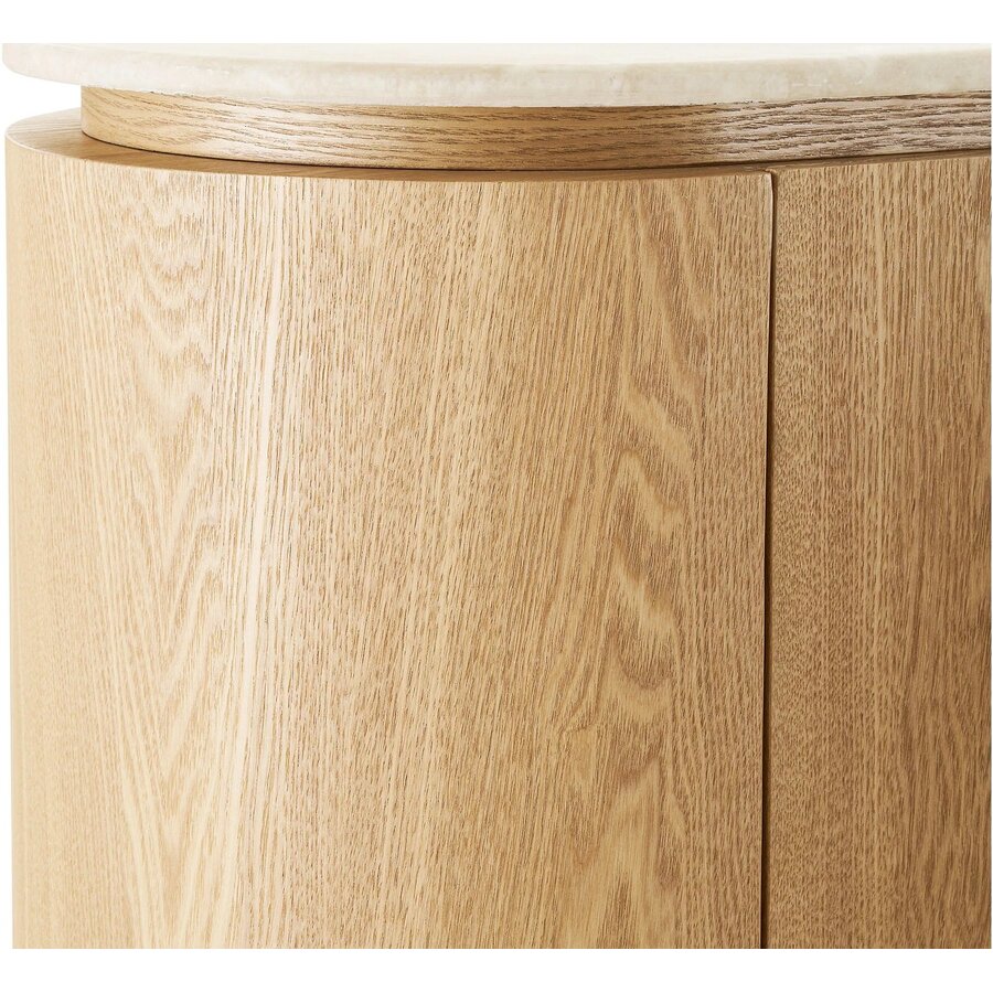 Larvik Graniet/Essenhout Dressoir met 3-Deuren House Nordic Larvik Graniet/Essenhout Dressoir met 3-Deuren