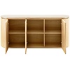 Larvik Graniet/Essenhout Dressoir met 3-Deuren Larvik Graniet/Essenhout Dressoir met 3-Deuren