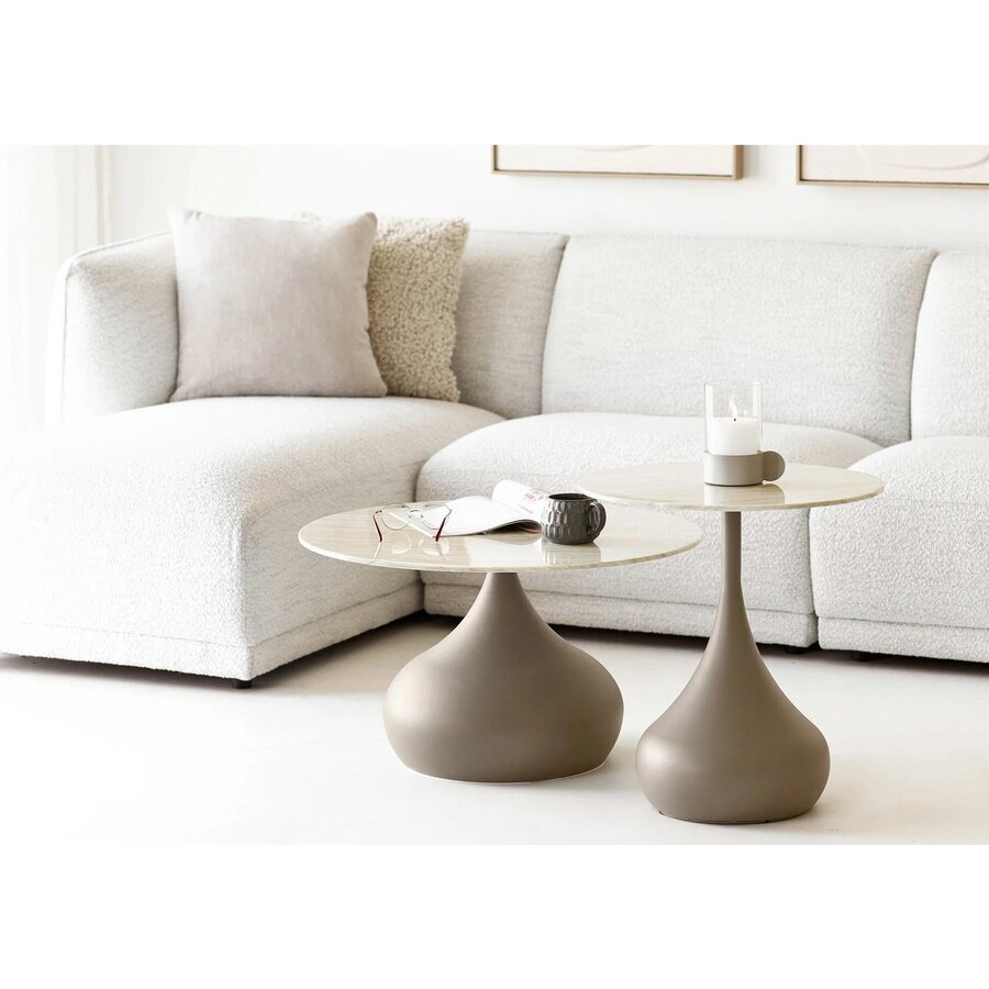House Nordic Noor Gebroken Wit 3-Zits Bank + Chaise Lounge Links