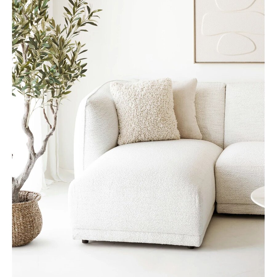 House Nordic Noor Gebroken Wit 3-Zits Bank + Chaise Lounge Links