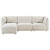 Noor Gebroken Wit 3-Zits Bank + Chaise Lounge Links