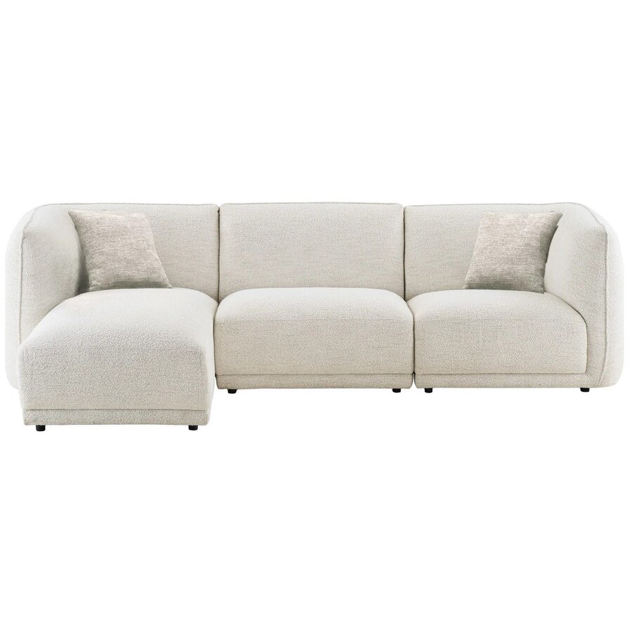 House Nordic Noor Gebroken Wit 3-Zits Bank + Chaise Lounge Links