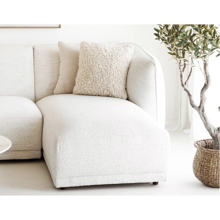 House Nordic Noor Gebroken Wit 3-Zits Bank + Chaise Lounge Rechts
