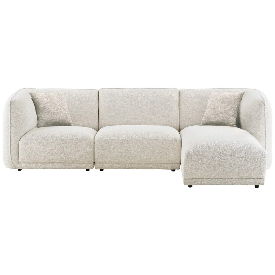 House Nordic Noor Gebroken Wit 3-Zits Bank + Chaise Lounge Rechts