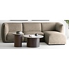 Noor Bruin 3-Zits Bank + Chaise Lounge Rechts