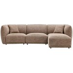 House Nordic Noor Bruin 3-Zits Bank + Chaise Lounge Rechts