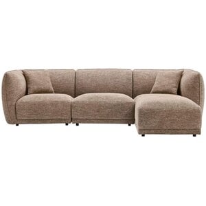 House Nordic Noor Bruin 3-Zits Bank + Chaise Lounge Rechts